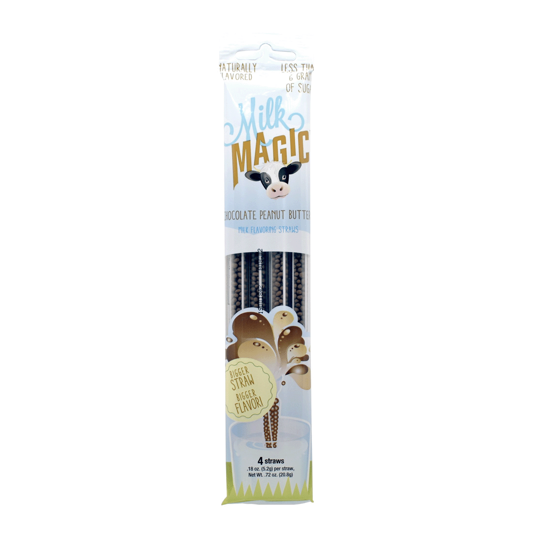 Chocolate Peanut Butter Milk Magic Flavoring Straws – 4 Pack