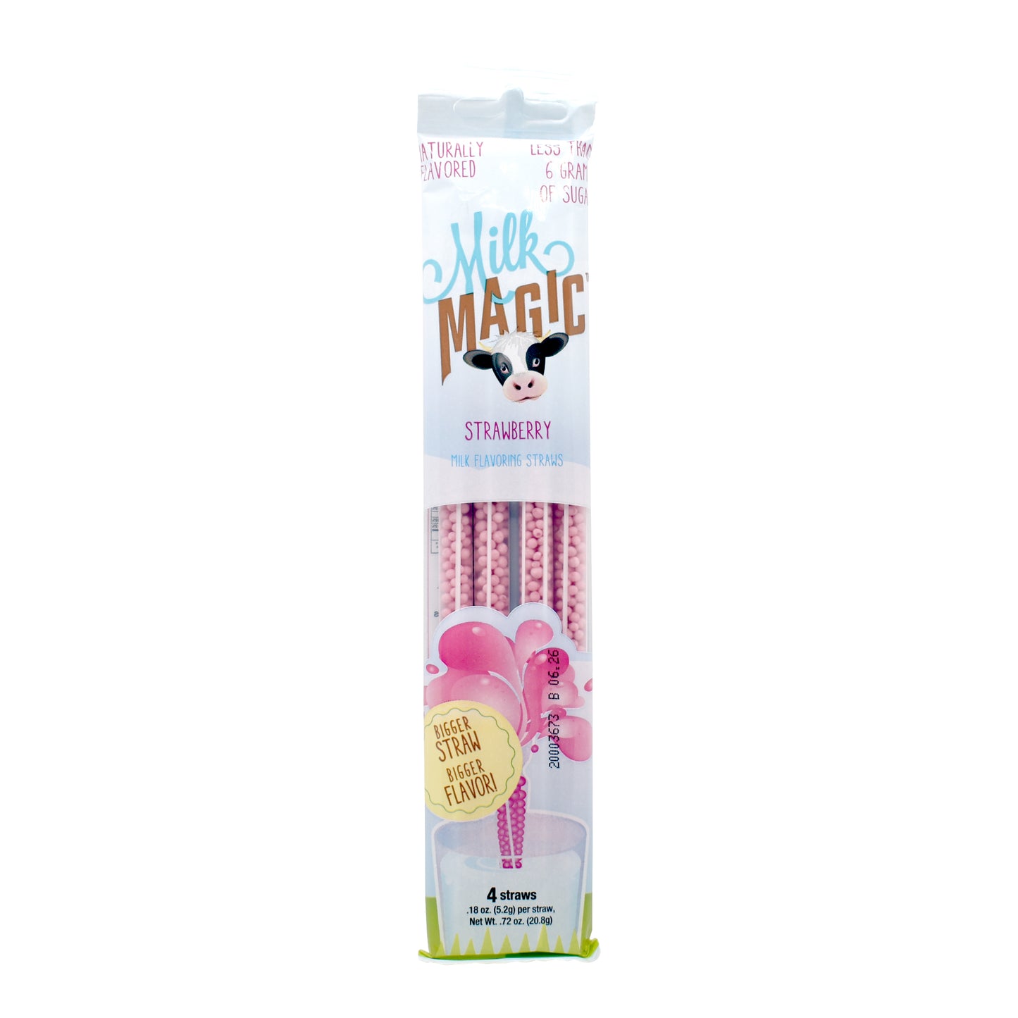Strawberry Milk Magic Flavoring Straws – 4 Pack