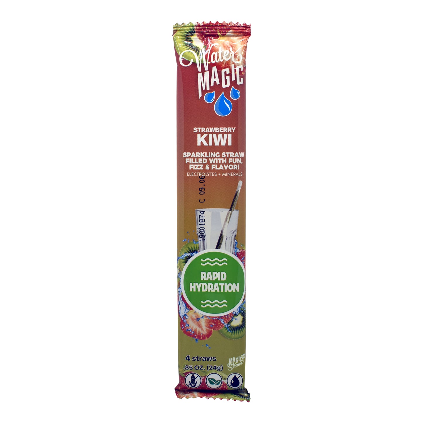 Strawberry Kiwi Water Magic Flavoring Straws – 4 Pack