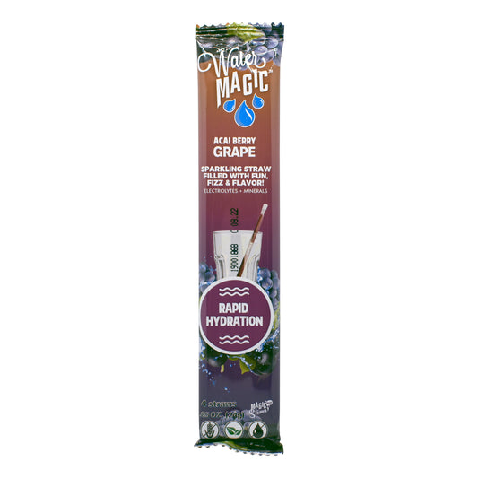 Acai Grape Water Magic Flavoring Straws – 4 Pack
