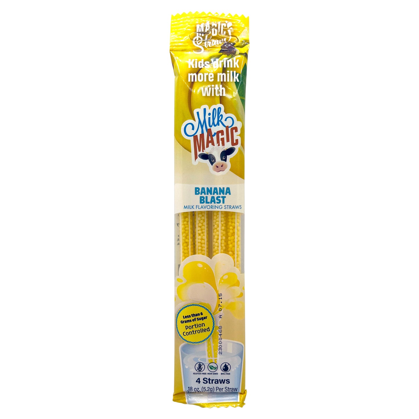 Banana Blast Milk Magic Flavoring Straws – 4 Pack