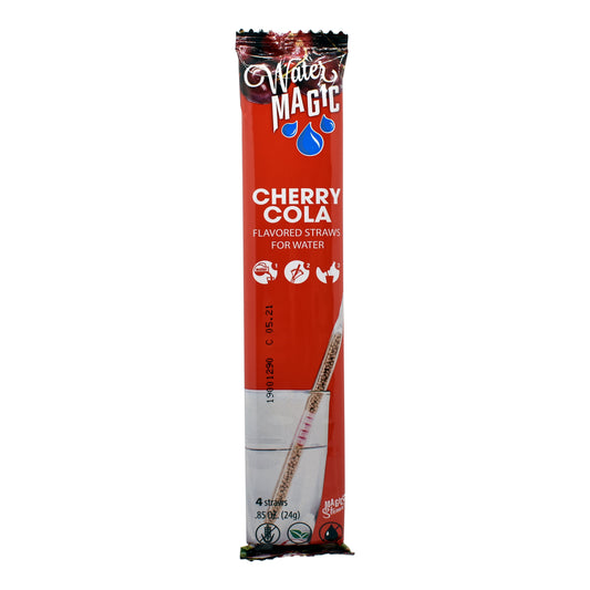 Cherry Cola Water Magic Flavoring Straws – 4 Pack