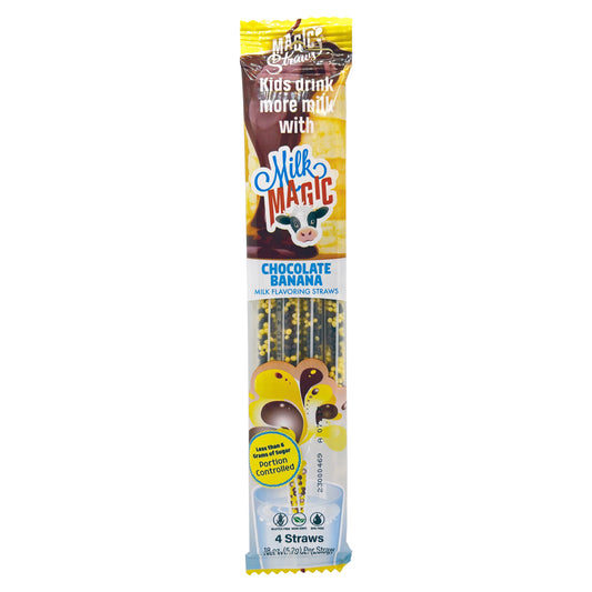 Chocolate Banana Milk Magic Flavoring Straws – 4 Pack