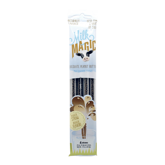 Chocolate Peanut Butter Milk Magic Flavoring Straws – 4 Pack