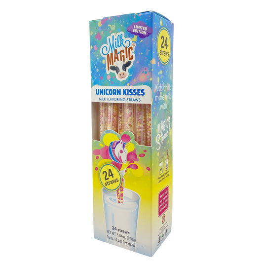 Unicorn Kisses Milk Magic Flavoring Straws – 24 Pac