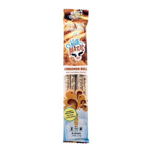 Cinnamon Roll Milk Magic Flavoring Straws – 4 Pack