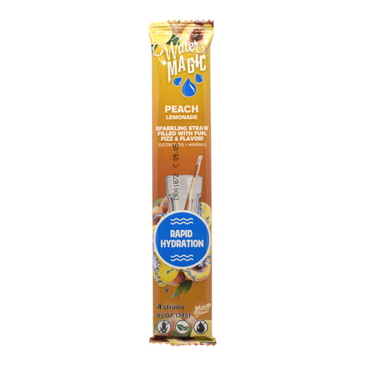Peach Lemonade Water Magic Flavoring Straws – 4 Pack