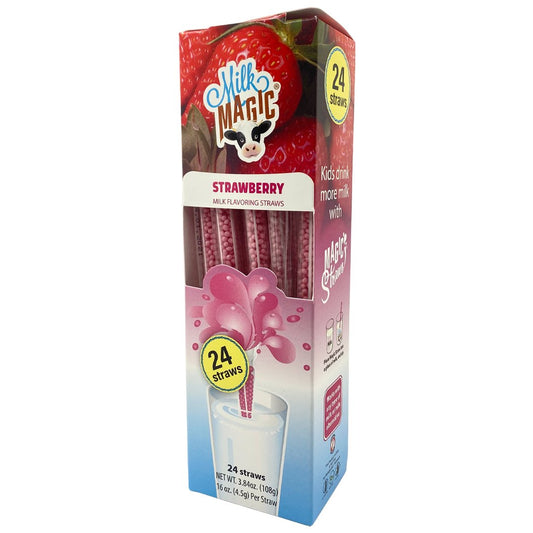 Strawberry Milk Magic Flavoring Straws – 24ct Value Pack